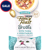 Fancy Feast Lickable Classic Complement Tuna and Vegetable Broth Wet Cat Food Topper