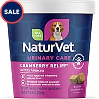 NaturVet Bacon & Chicken Flavor, Cranberry Relief Urinary Care Supplements for Dogs
