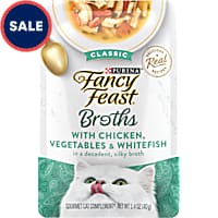 Fancy Feast Lickable Classic Chicken, Vegetables and Whitefish Broth Wet Cat Food Topper