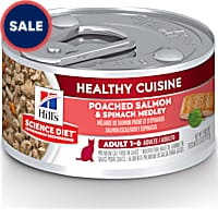 Hill's Science Diet Adult Healthy Cuisine Poached Salmon & Spinach Medley Canned Wet Cat Food