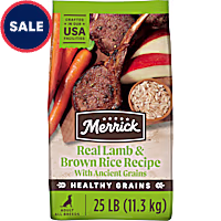 Merrick Healthy Grains Wholesome and Natural Kibble with Lamb and Brown Rice Premium Adult Dry Dog Food