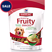 Hill's Natural Fruity Snacks with Apples & Oatmeal, Crunchy Dog Treat