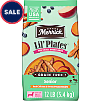 Merrick Lil Plates Premium Grain Free Real Chicken and Sweet Potato Kibble Senior Dry Dog Food
