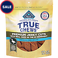 Blue Buffalo True Chews Premium Jerky Cuts with Real Duck & Chicken Free Natural Dog Treats