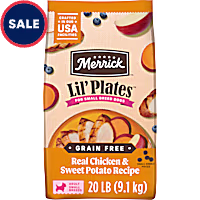Merrick Lil Plates Premium Grain Free Real Chicken and Sweet Potato Kibble Dry Food for Small Dogs