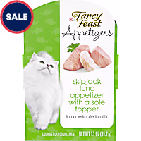 Fancy Feast Grain Free Appetizers Skipjack Tuna With a Sole Topper Wet Cat Food Complement