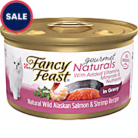 Fancy Feast Gourmet Naturals Wild Alaskan Salmon & Shrimp in Gravy Wet Cat Food