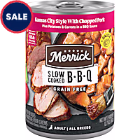 Merrick BBQ Grain Free Slow-Cooked Kansas City Style with Chopped Pork Canned Wet Dog Food