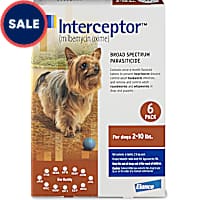 Interceptor Flavor Tabs for Dogs 2 to 10 lbs.