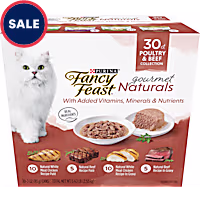 Purina Fancy Feast Gourmet Naturals Poultry and Beef Collection Wet Cat Food Variety Pack