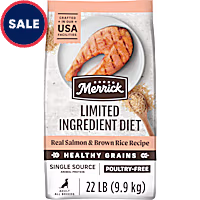 Merrick Limited Ingredient Diet Premium and Natural Kibble with Healthy Grains, Salmon and Brown Rice Dog Food