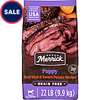 Merrick Premium Grain Free Wholesome Natural Kibble with Real Beef and Sweet Potato Dry Puppy Food