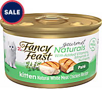 Fancy Feast Grain Free Gourmet Naturals White Meat Chicken Recipe Pate Wet Kitten Food