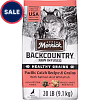 Merrick Backcountry Healthy Grains Kibble with Freeze Dried Raw Pieces, Pacific Catch Recipe Premium Dog Food