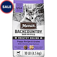 Merrick Backcountry Healthy Grains Premium Kibble with Freeze Dried Raw Pieces, Chicken Dry Puppy Food