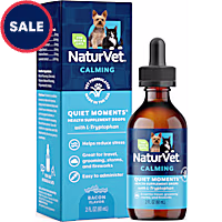 NaturVet Quiet Moments Calming Supplement Drops for Dogs and Cats