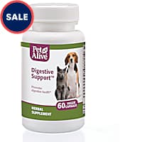 PetAlive Digestive Support Veggie Capsules Natural Herbal Supplement for Digestion in Pets