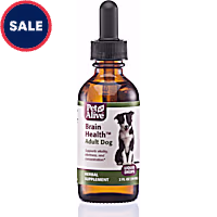 PetAlive Brain Liquid Drops Natural Herbal Supplement for Vitality, Concentration and Alertness for Adult Dogs
