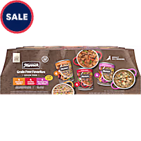Merrick Grain Free, Premium Gluten Free Canned, Beef, Chicken & Turkey Recipes Wet Dog Food Variety Pack