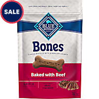 Blue Buffalo Bones Natural Beef Crunchy Large Dog Biscuit Treats
