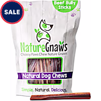 Nature Gnaws Beef Bully Sticks Natural Dog Chews 6"