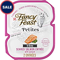 Fancy Feast Petites Seared Salmon With Spinach Entree Gourmet Gravy Wet Cat Food