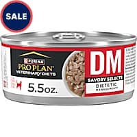 Purina Pro Plan Veterinary Diets DM Dietetic Management Savory Selects Feline Formula Wet Cat Food