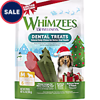 Whimzees Medium Holiday Natural Grain Free Dog Dental Chews