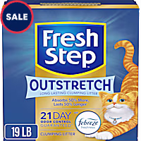 Fresh Step Outstretch Long Lasting Clumping Cat Litter with Febreze Freshness, Activated Charcoal