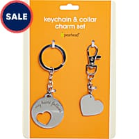 Pearhead Metal Keychain and Dog Collar Charm Set