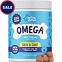 Active Chews Chicken Flavor Omega3 Fish Oil Chews for Dogs