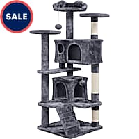 Topeakmart Multilevel Plush Cat Tree with 2 Condos
