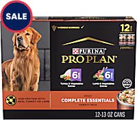 Purina Pro Plan Complete Essentials High Protein with Real Turkey or Lamb Adult Wet Dog Food Variety Pack
