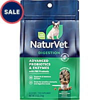 NaturVet Hickory Smoked Bacon Flavor, 45 Scoopable Tiny Bites Advanced Probiotics & Enzymes Supplements for Dogs