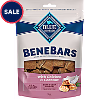 Blue Buffalo BeneBars Skin & Coat Support Dog Treats with Omega 3 & 6, Chicken & Coconut