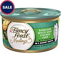 Fancy Feast Medleys Shredded White Meat Chicken Fare With Spinach in a Savory Broth Wet Cat Food