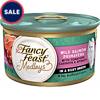 Fancy Feast Medleys Wild Salmon Primavera With Tomatoes Carrots and Spinach in Silky Broth Wet Cat Food