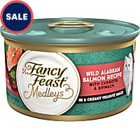 Fancy Feast High Protein Medleys Wild Alaskan Salmon Recipe With Garden Veggies in Sauce Wet Cat Food
