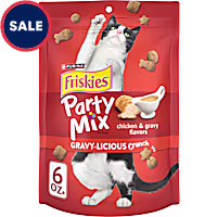 Friskies Party Mix Gravylicious Crunch Chicken & Gravy Flavors Cat Treats