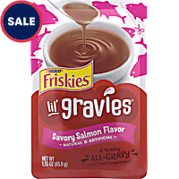Purina Friskies Lil' Gravies Savory Salmon Flavor Cat Food Complement Lickable Cat Treats