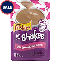 Purina Friskies Pureed Cat Food Topper, Lil' Shakes with Scrumptious Salmon Lickable Cat Treats