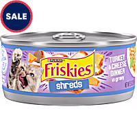 Friskies Shreds Turkey and Cheese Dinner in Gravy High Protein Wet Cat Food