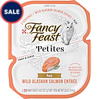 Purina Fancy Feast Petites Wild Alaskan Salmon Entree Gourmet Wet Cat Food Pate
