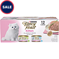 Fancy Feast Kitten Grain Free Classic Pate Collection Turkey & Whitefish Wet Cat Food Variety Pack