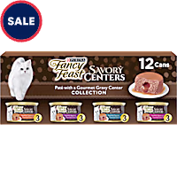 Fancy Feast Savory Centers Pate with a Gravy Center Wet Cat Food Variety Pack