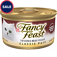 Fancy Feast Grain Free Tender Beef Feast Classic Pate Wet Cat Food