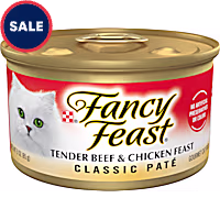 Fancy Feast Grain Free Tender Beef and Chicken Classic Pate Wet Cat Food