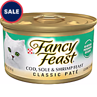 Fancy Feast Grain Free Cod, Sole and Shrimp Classic Pate Wet Cat Food