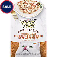 Fancy Feast Lickable Grain Free White Meat Chicken & Shredded Beef Appetizer Cat Food Topper