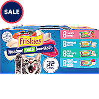 Purina Friskies Seafood Favorites Wet Cat Food Pate Variety Pack